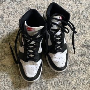 Nike black and white high tops